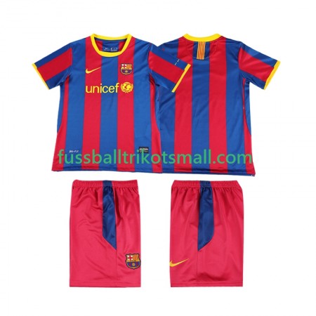 Fußballtrikots FC Barcelona 2010 2011 Retro Kinder Kurzarm Heimtrikotsatz kaufen